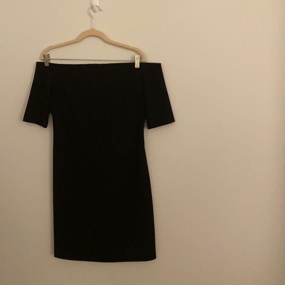 Vince Camuto Off The Shoulder Black Dress